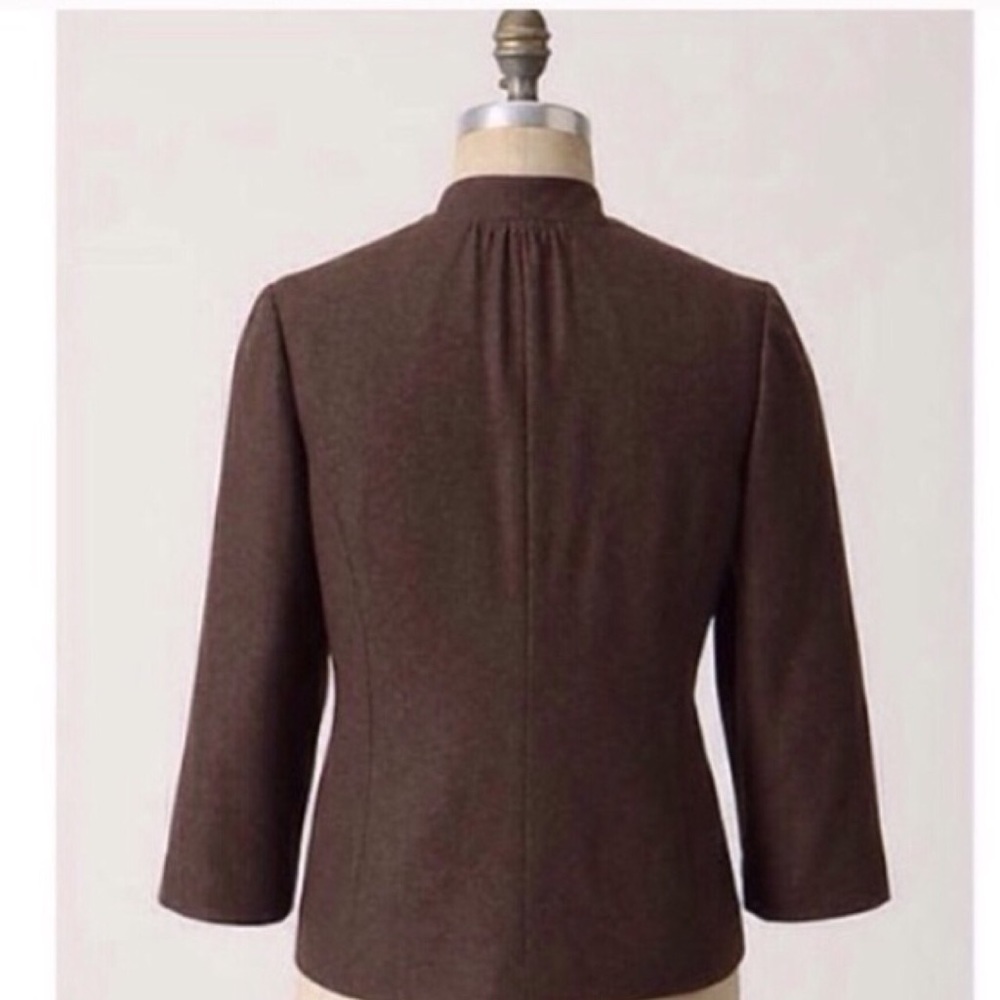 Anthropologie Wool Ruffle Front Jacket! - Picture 3 of 5